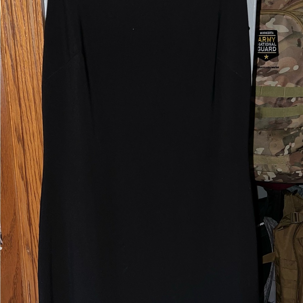 White House Black Market Classic Black Midi Dress